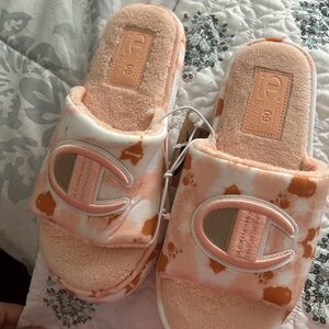 Champion Pink and Orange Cozy Slippers